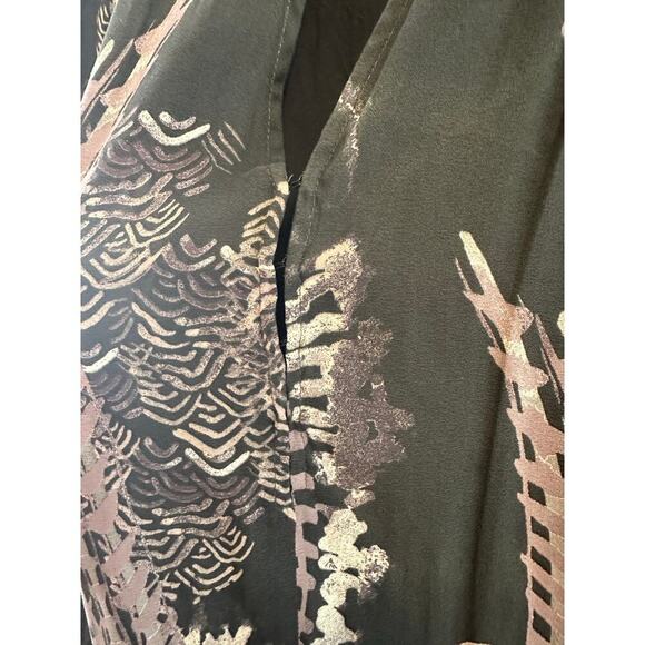 Free People Womens Floral Maxi Dress Purple Long Sleeve Boho Whimsigoth Medium - Picture 5 of 8